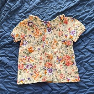 Floral Print Girls Top